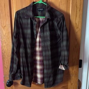 PacSun Dark Plaid Shirt